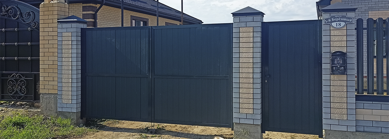 Въездные ворота в Елизаветинской под ключ