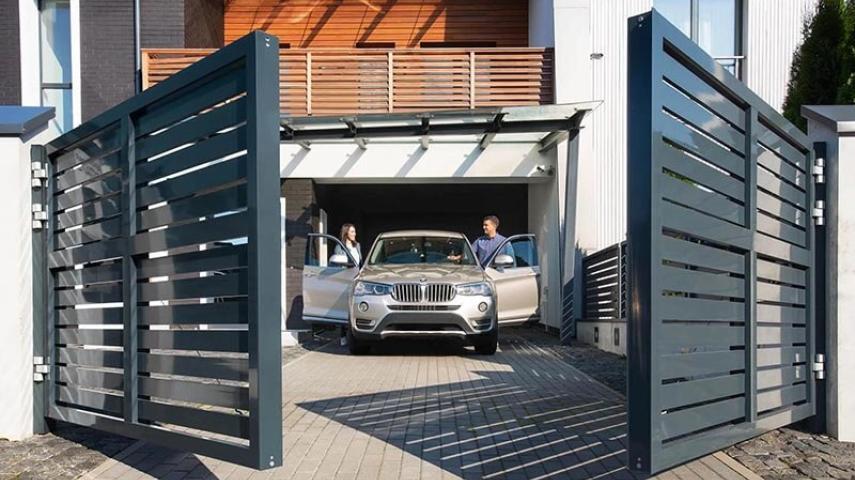 распашные ворота в Елизаветинской